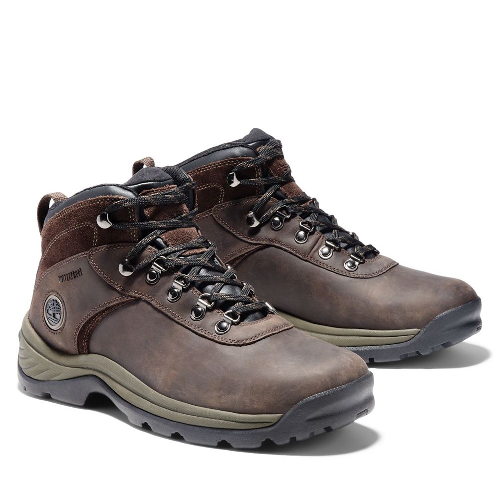 Botas de Montaña Timberland Hombre Flume Mid Waterproof Marrones Oscuro - Chile WDQ-834192